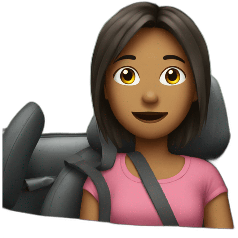 Girl in car emoji