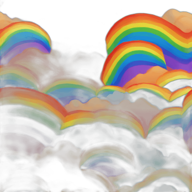 Hill of rainbow pride colours  emoji