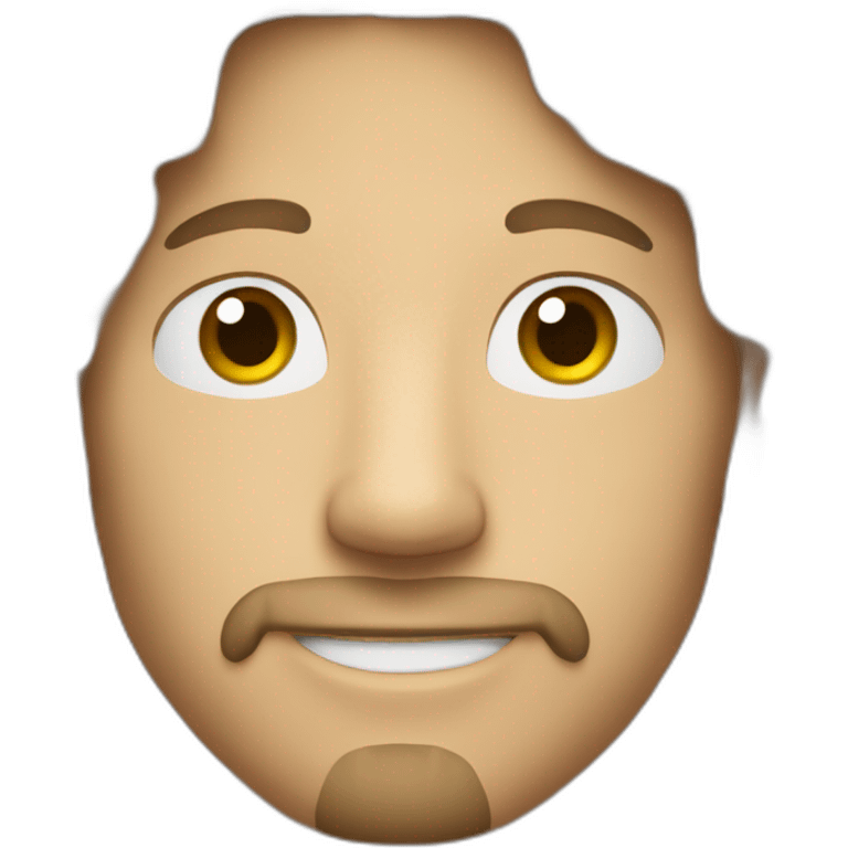 brown long haired white man with goatee emoji