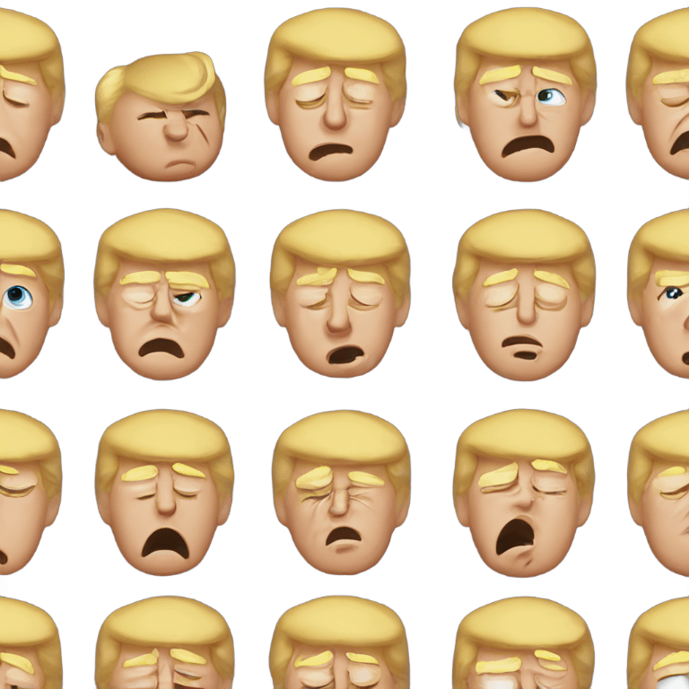 Donald trump crying tears  emoji