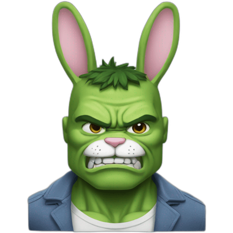 Un lapin Hulk emoji