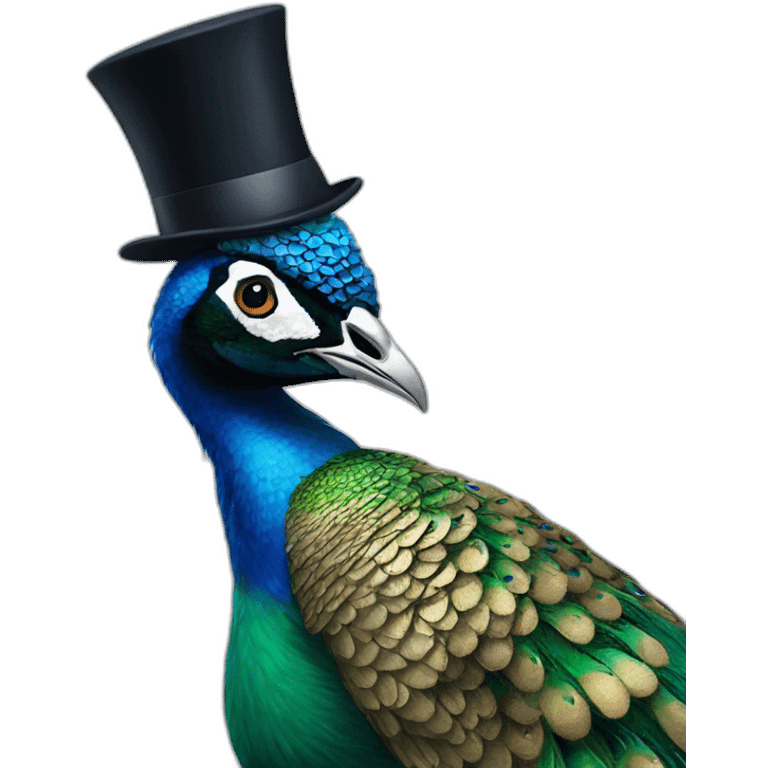 Peacock in a top hat emoji