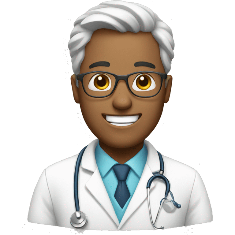 A happy doctor emoji