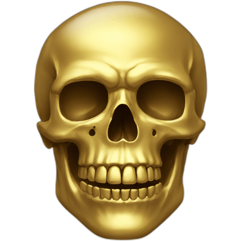 Skull golden emoji