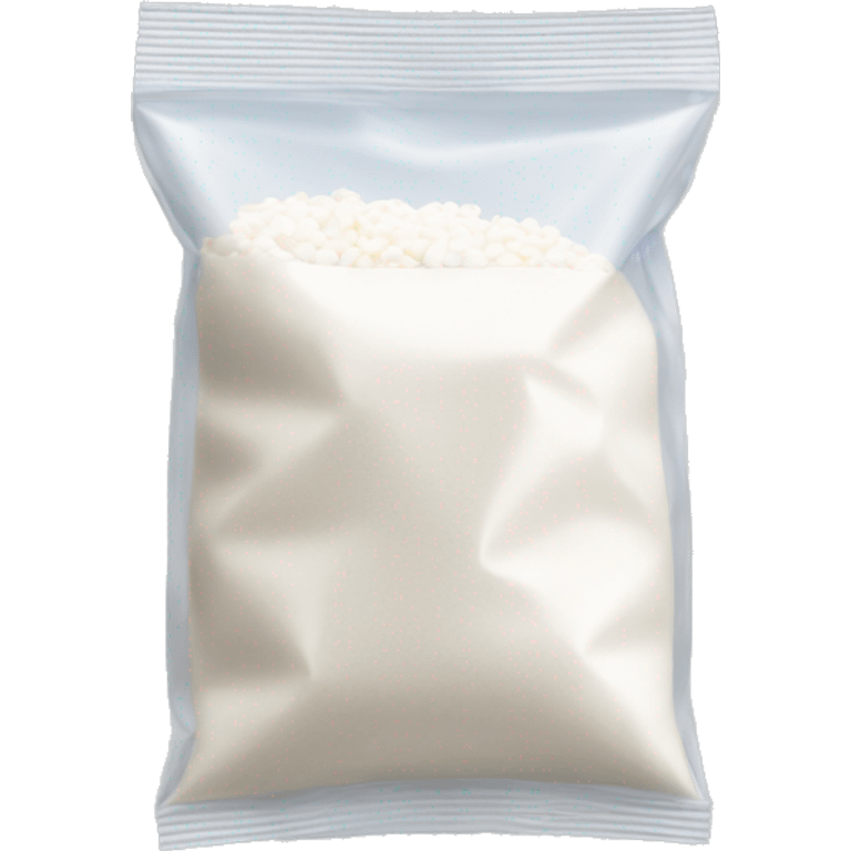 Small ziploc Baggie filled with white cornstarch  emoji