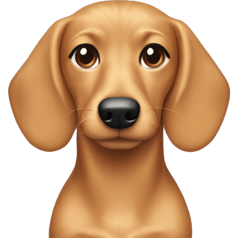 Wiener dog with blond girl emoji