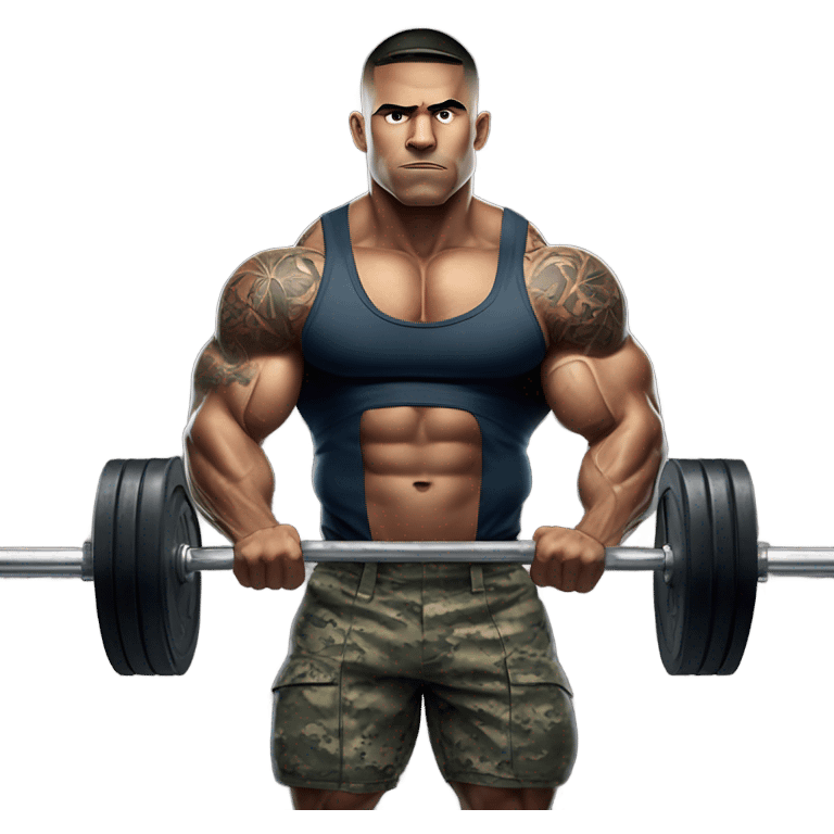 Marine lifting weights emoji