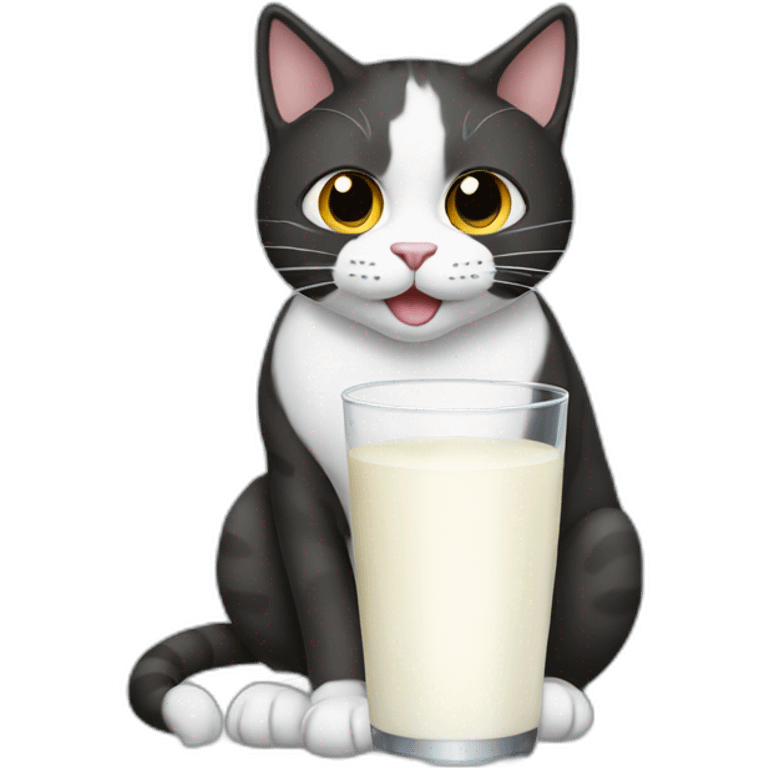 Cat drinking milk emoji