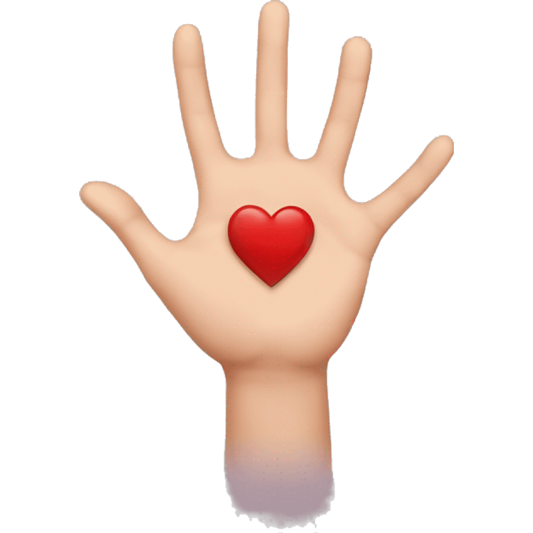 Heart hand  emoji