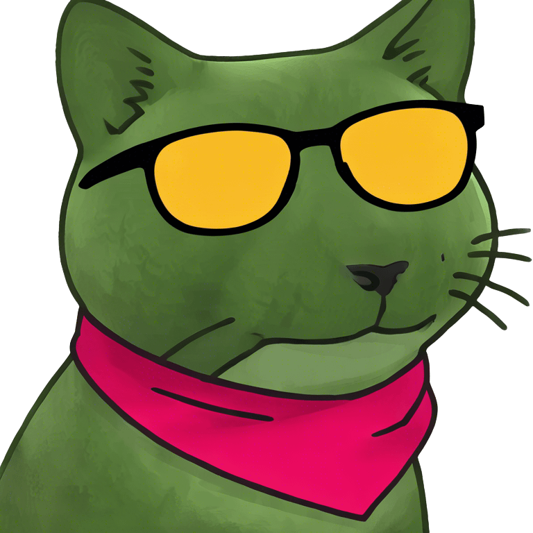 Cat with sunglasses emoji