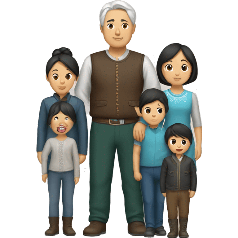 Kazakh family emoji