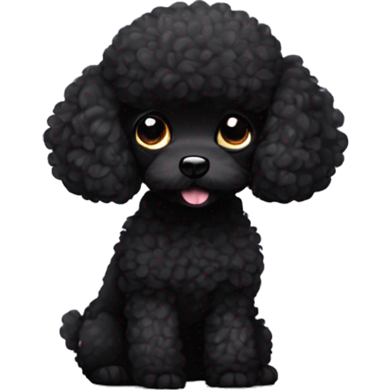 tiny black poodle emoji