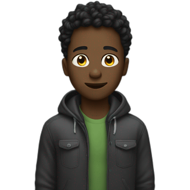 black boy breaks wind emoji