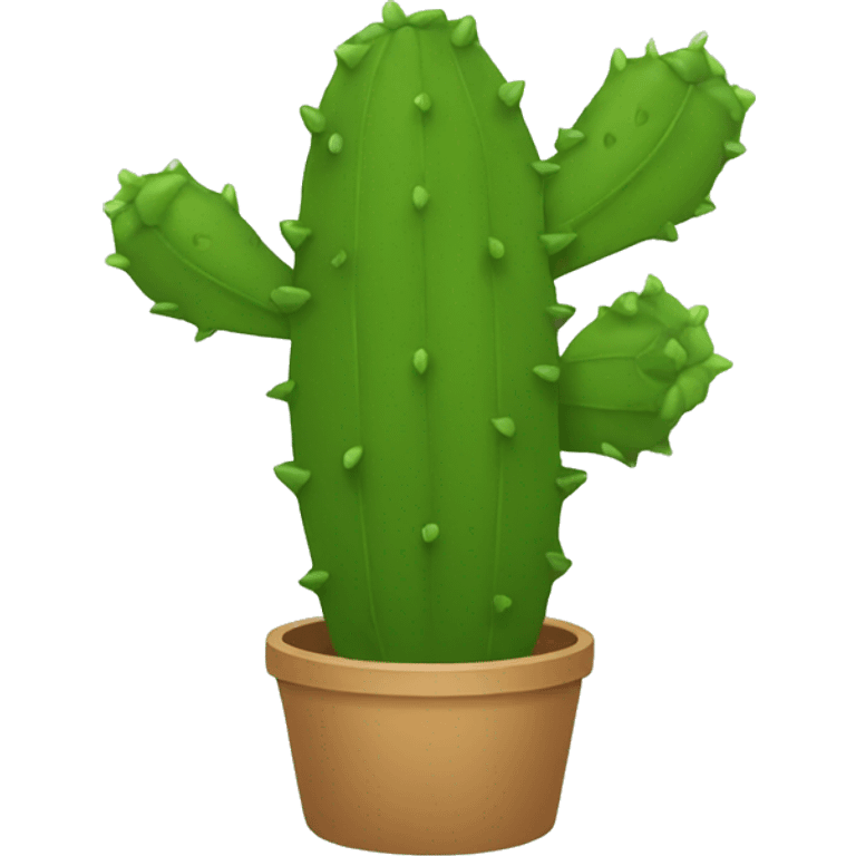 single flat Nopal without pot emoji