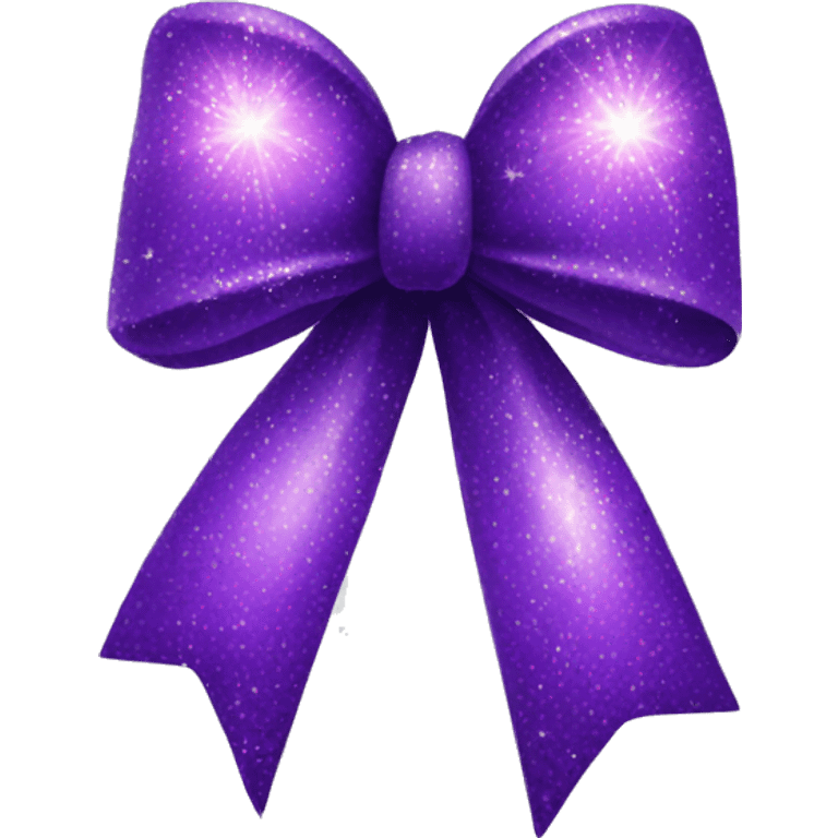 purple sparkling bow  emoji