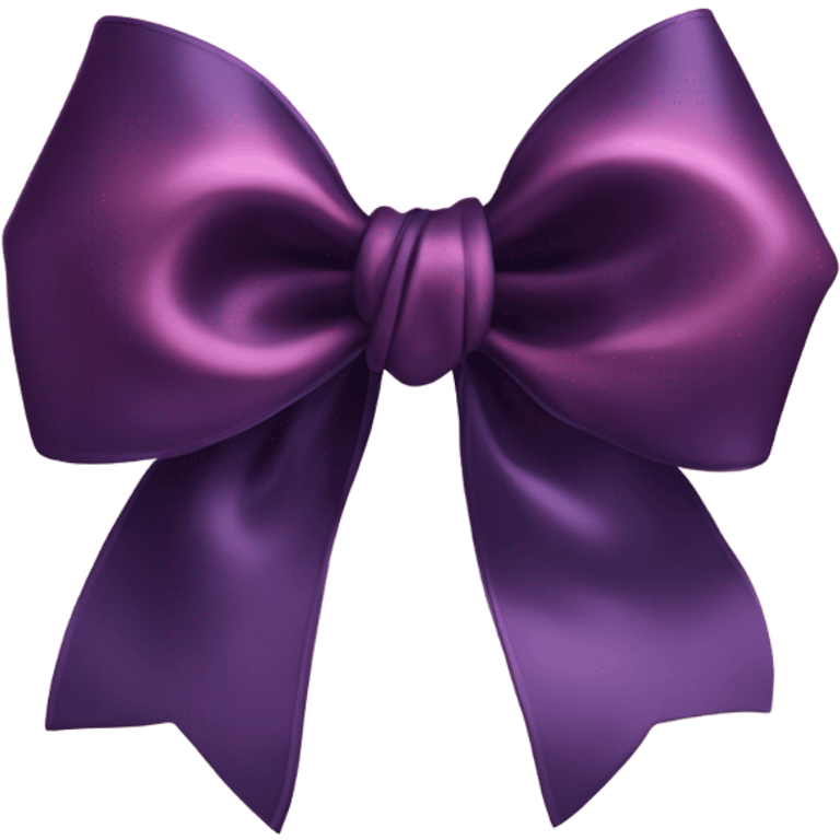 dark purple silk bow with pink delicate accents emoji