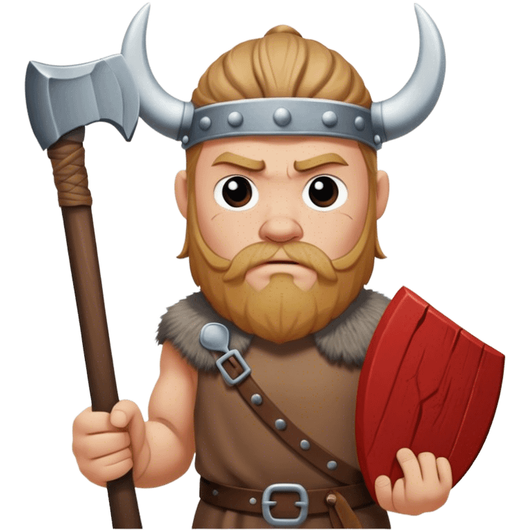 very sad Danish Viking with an ax in his hands
realistic emoji