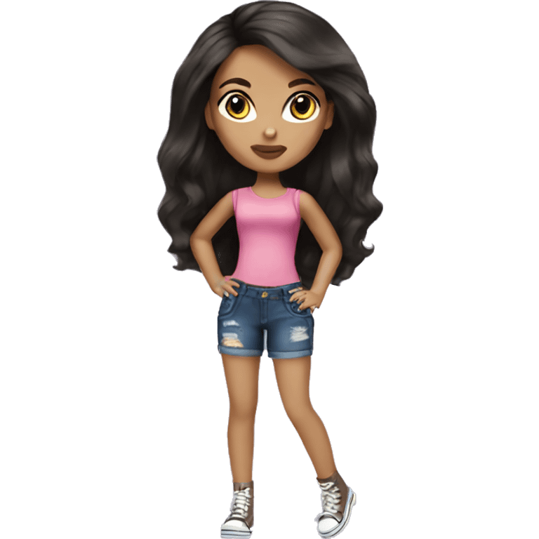 Brunette Bratz doll emoji