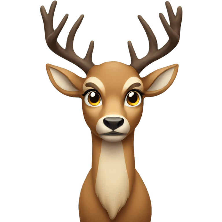 Mean deer emoji