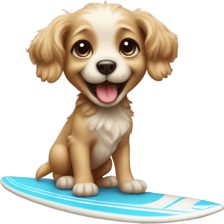 Surfing puppy emoji