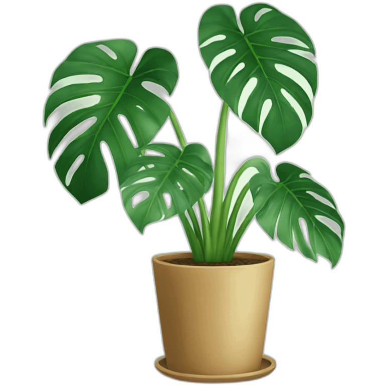 Monstera indoor plant emoji