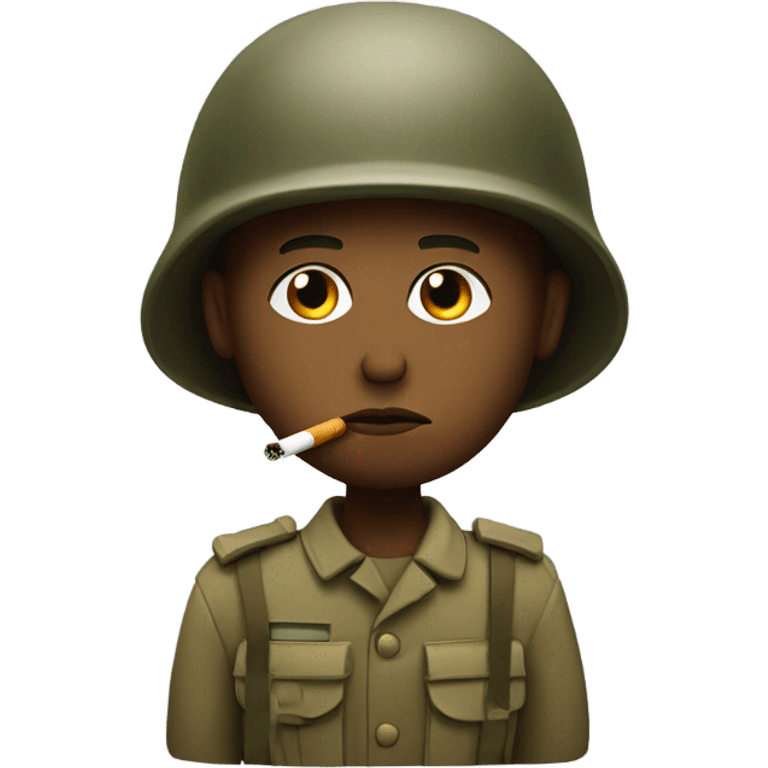 Soldier smoking cigarette emoji