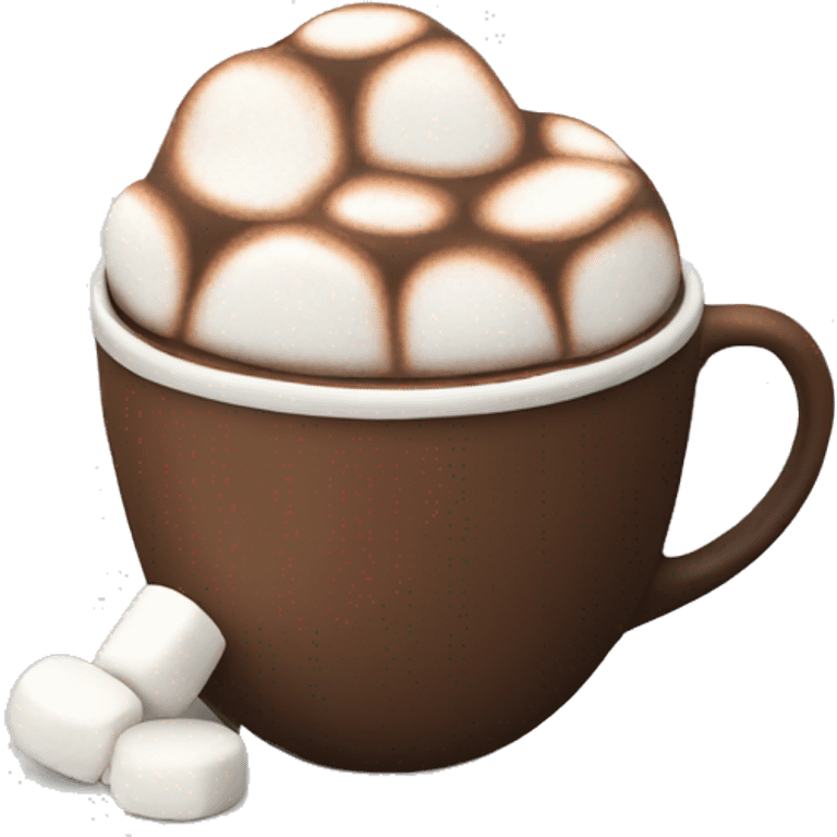 A cup of hot chocolate with marshmallows  emoji