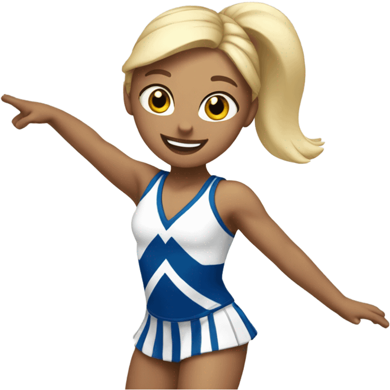 white with blond hair cheerleader dancing emoji