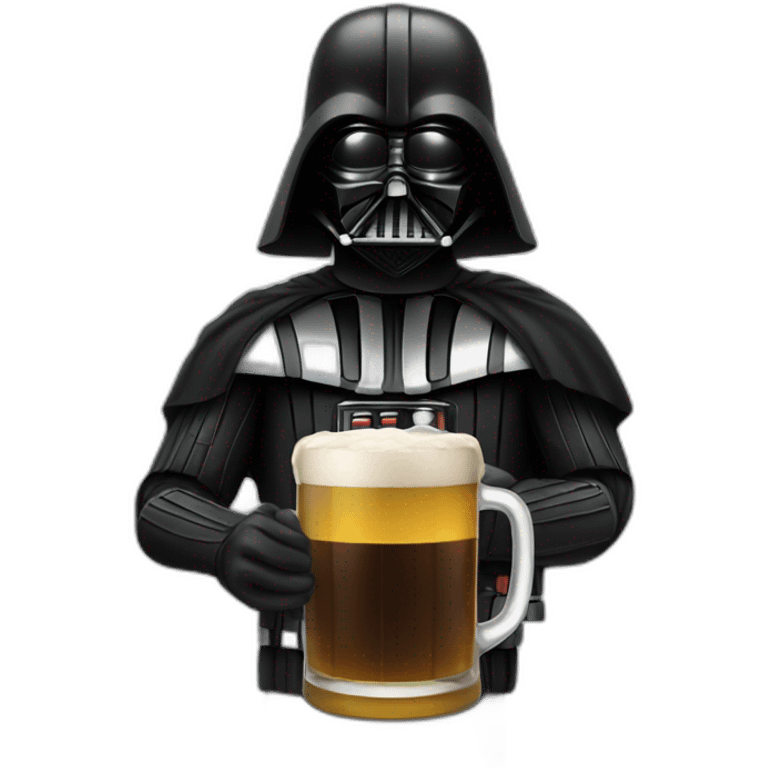 dark vador drinking beer emoji