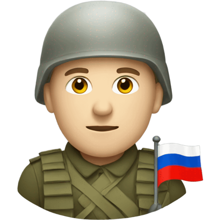 russian soldier with flag emoji