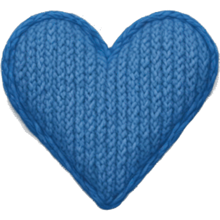 Knitted blue heart emoji