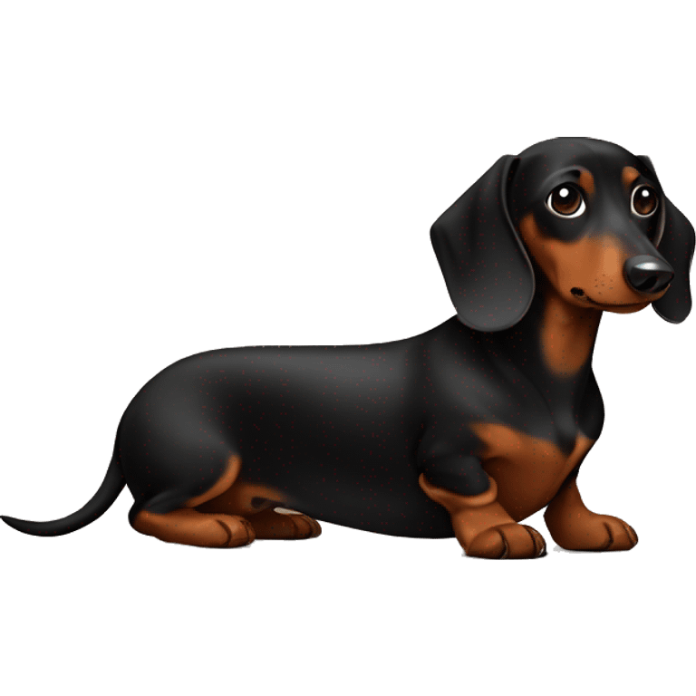 Black and brown dachshund  emoji