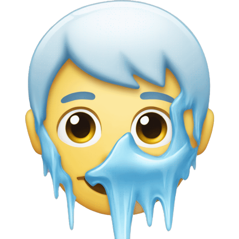 cute cold blue icicle face regular emoji emoji