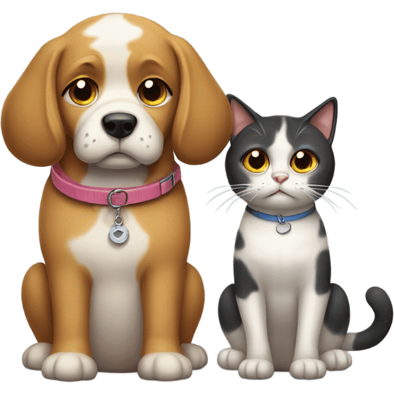 sad-dog-and-cat-with-collars emoji