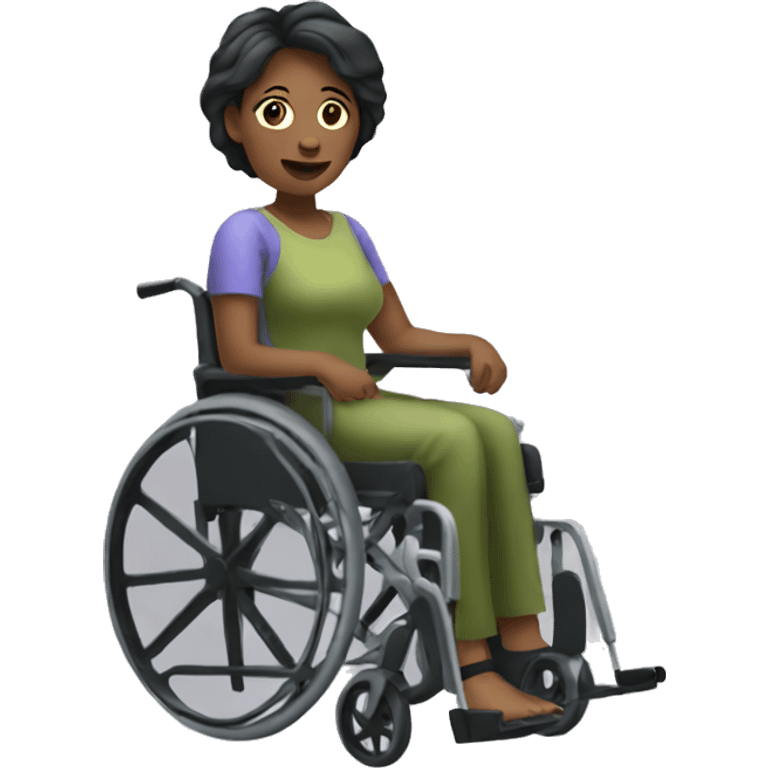 disabled woman without arm emoji