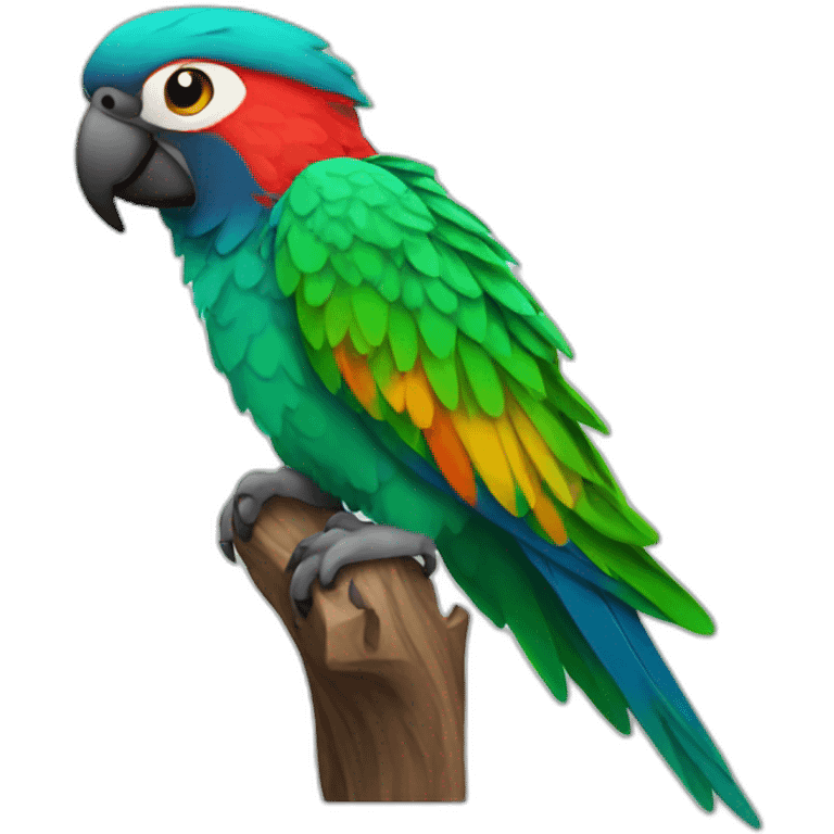 Parrot very crazy emoji