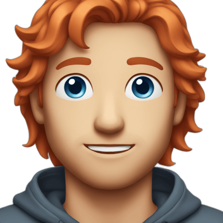 man Blue eyes neat red hair emoji