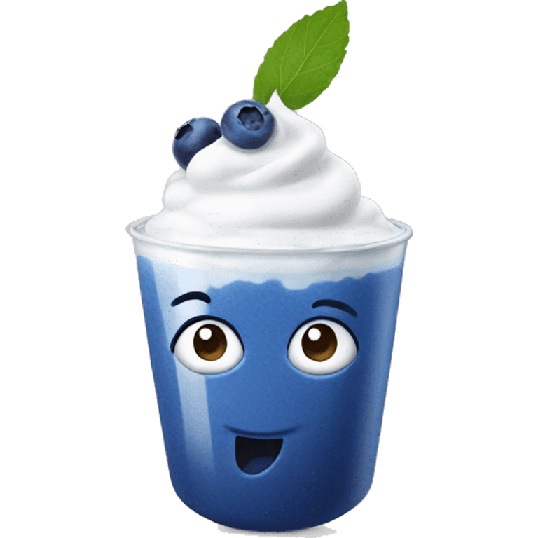 Blueberry in yogurt  emoji