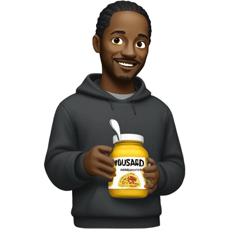 Kendrick Lamar eating mustard emoji