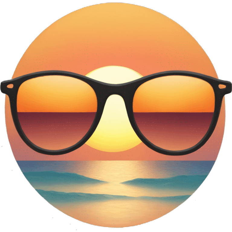 Sunset With sunglasses  emoji