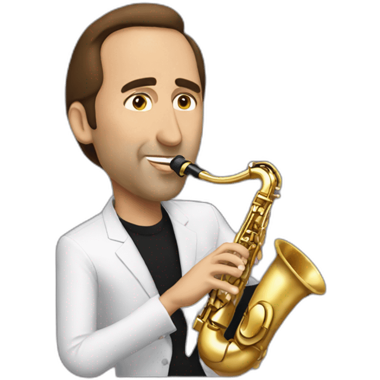 Nick cage playing smooth jazz on the saxophone emoji