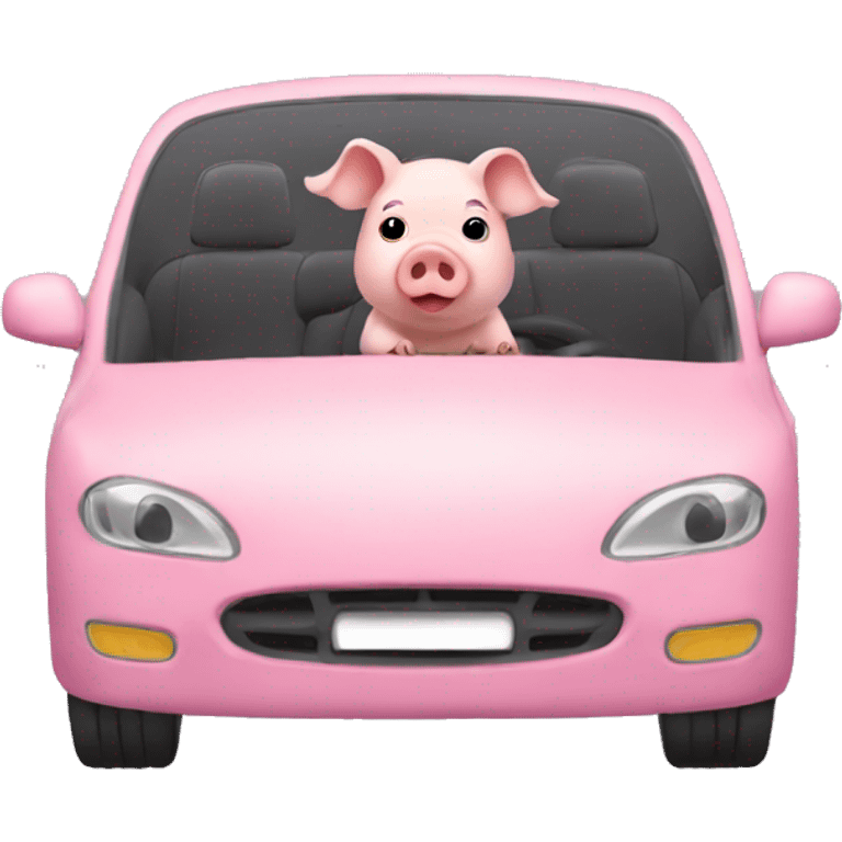 pig in a car emoji