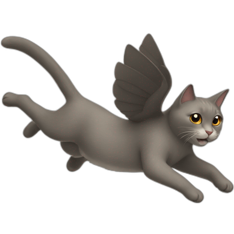 Flying cat emoji