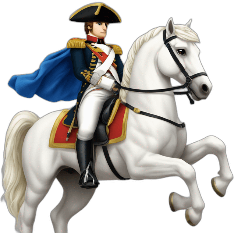 Napoléon Bonaparte on white horse emoji