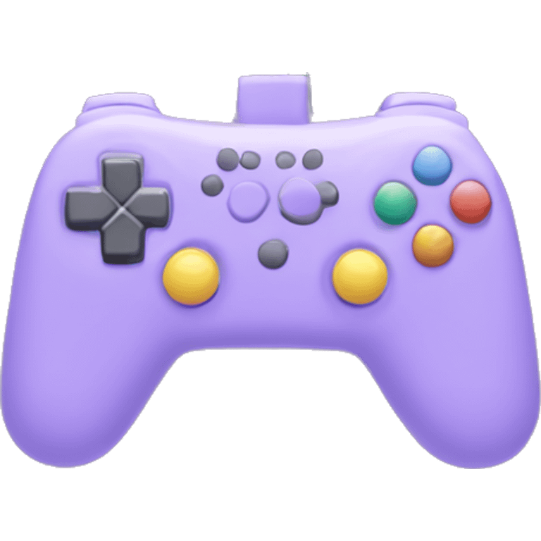 light purple gamepad with flowers and stars emoji