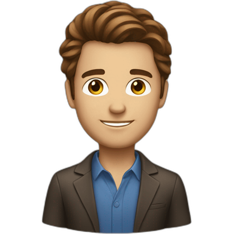 victor business developer brown hair emoji