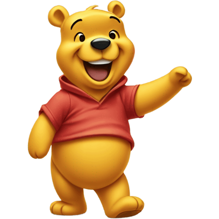 Winne the Pooh waving emoji