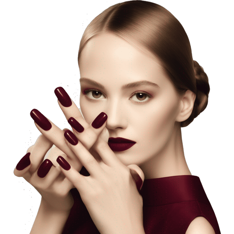 Dark red nail polish by Chanel emoji