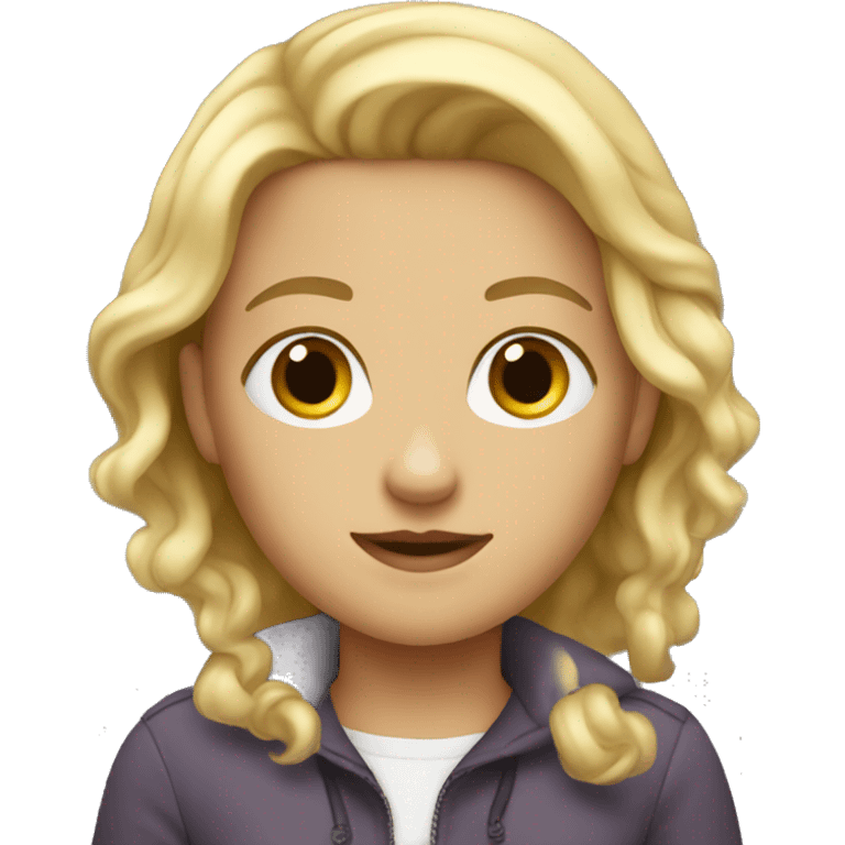 Young blond White woman Who is Cole emoji