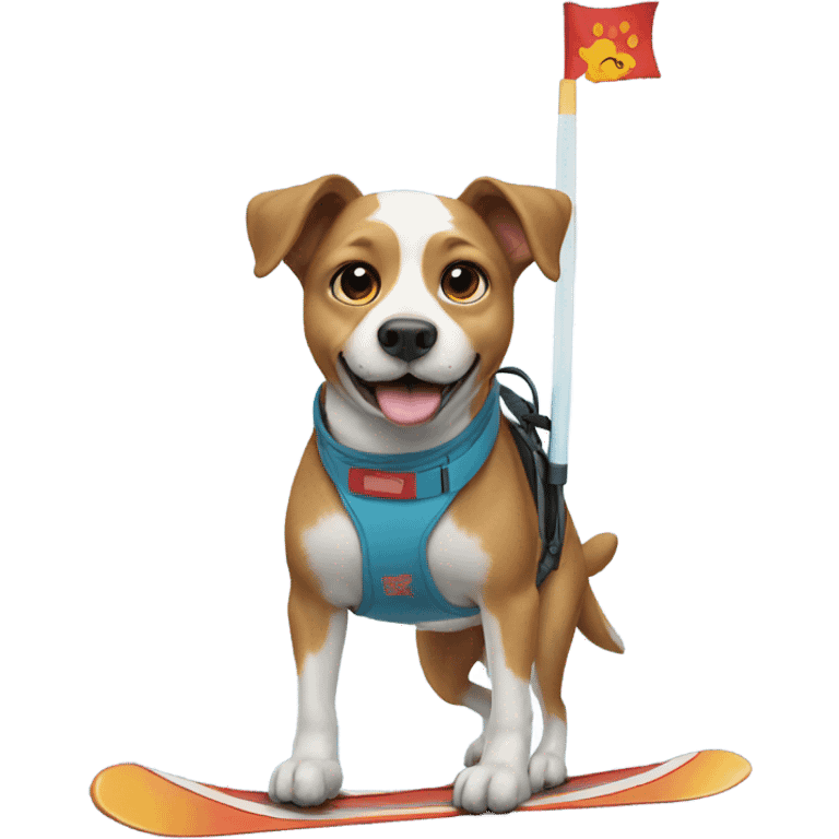 Dog on skis emoji